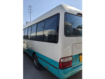 Minibus, People carrier TOYOTA Coaster passenger bus white and blue petrol engine minivan: picture 4