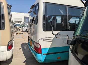 Minibus, People carrier TOYOTA Coaster passenger bus white and blue petrol engine minivan: picture 5