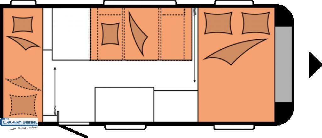 New Caravan Hobby OnTour 470 KMF 2023 BUGFENSTER 1500kg.: picture 3