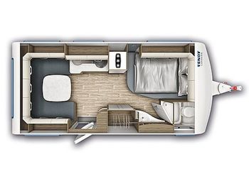 Travel trailer Fendt Tendenza 495 SFB Gewichtserhöhung auf 1800 kg