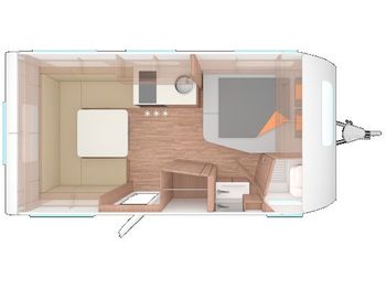 Travel trailer Weinsberg CaraCito 450 FU Auflastung auf 1500 kg