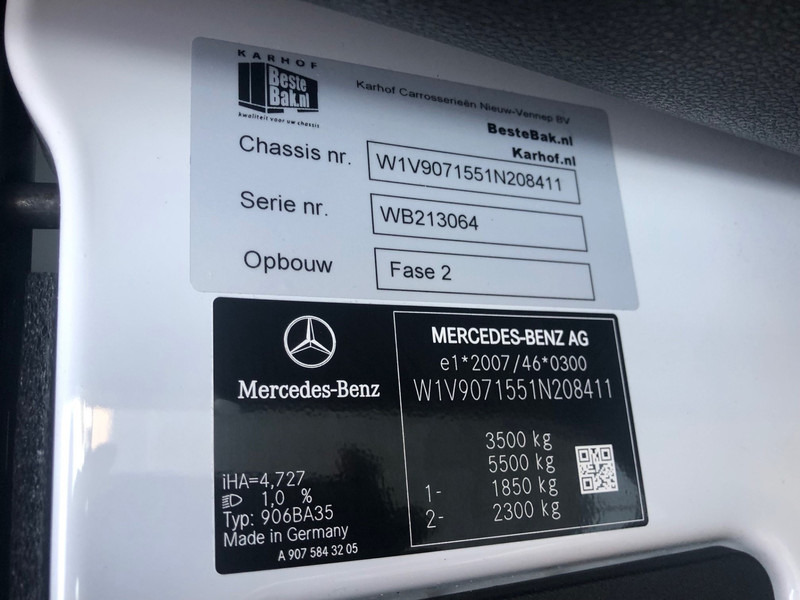 Closed box van Mercedes-Benz Sprinter 515 1.9 CDI / Box / Laadklep / Navi / Camera / APK 01-26: picture 19