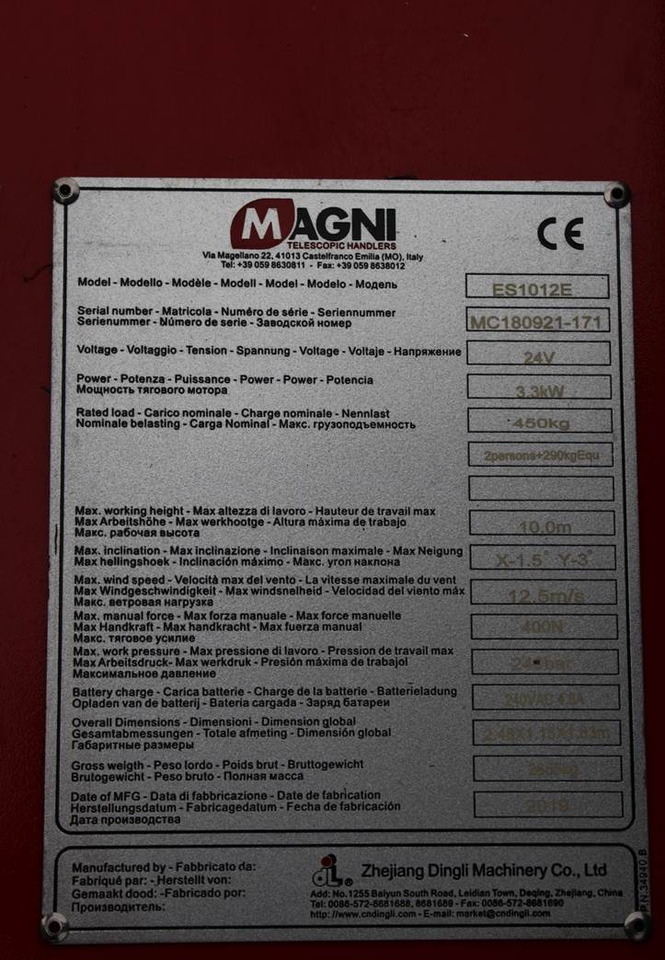 Scissor lift Magni ES1012E Electric, 10m Working Height, 450kg Capaci: picture 6