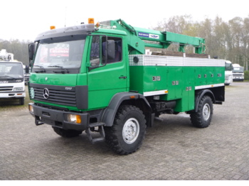 Truck mounted aerial platform Mercedes 1317AK 4x4 Falck Schmidt manlift 13 m: picture 1