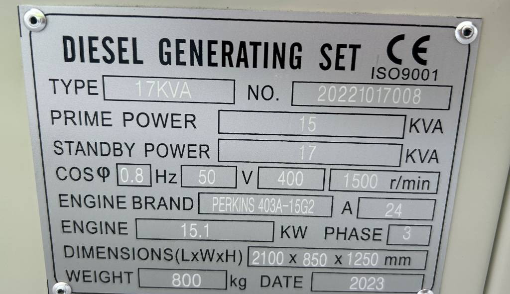 Leasing of Perkins 403A-15G2 - 17 kVA Generator - DPX-19800.1  Perkins 403A-15G2 - 17 kVA Generator - DPX-19800.1: picture 4