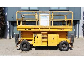 Scissor lift Haulotte H15SX New Tyres, 4x4 Drive, 15m working Height.