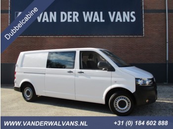 Closed box van Volkswagen Transporter 2.0TDI 115pk L2H1 Dubbele cabine Airco, cruise, PDC, trekhaak