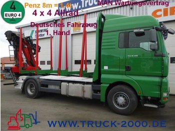 MAN TGA 18.480 4x4PenzKran8m=1.7t.*1.Hd*DeutscherLKW - Forestry trailer
