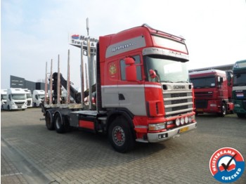 Scania 164 480 Topline V8 6x4 Steel suspension, Hout tr - Forestry trailer