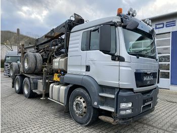 Forestry trailer, Truck MAN TGS 33.480 6x4 SZM Langholz Kran 7,5 m *Anhänger: picture 1