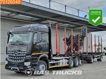 Forestry trailer Mercedes-Benz Arocs 2651 L 6X4 German-truck Retarder Euro 6 Hiab F140ZT 95: picture 1