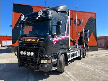 Timber transport Scania R 580 6x4 Hiab 96 S 79