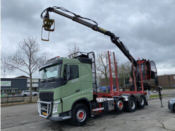 Timber transport Volvo FH 16.750 8X4 - EURO 6 + HIAB JONSERED 1080 + FO