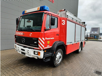 Fire engine Mercedes-Benz 1224 Fire truck + crane Fassi F85.23 4x4: picture 1