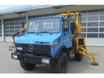 Municipal/ Special vehicle Unimog 1450 - U1450 427 66227 mit Bagger Mercedes: picture 1