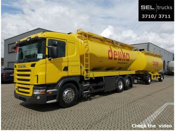 Vacuum truck Scania R 380 LB6x2*SILO /31m3 /6 Kammern /mit Anhänger