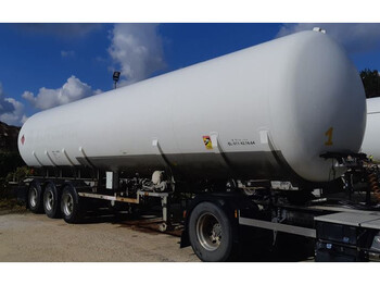 Tanker semi-trailer Burg Gas trailer 54500 liters (27 ton) 3 assen Gas, LPG, GPL, GAZ, Propane, Butane ID 3.129.  Tankcode P25BN with counter: picture 1