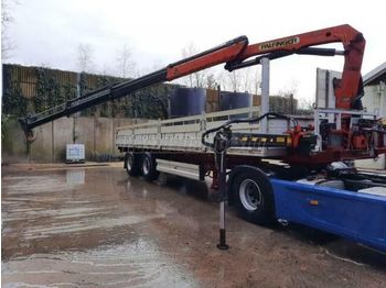 Dropside/ flatbed semi-trailer HANGLER Darus BE félpót