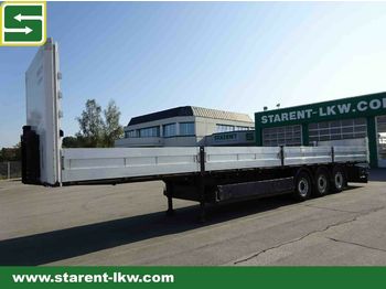Dropside/ flatbed semi-trailer Kögel Baustofftrailer, SAF-Achsen, Palettenkasten