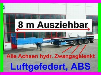 Nooteboom Tele  Sattelauflieger, 8 m ausziehbar - Dropside/ Flatbed semi-trailer