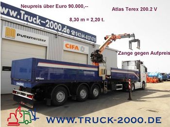  Wellmeyer Atlas200.2 Kran-Stein+Baustofftransp. - Dropside/ Flatbed semi-trailer