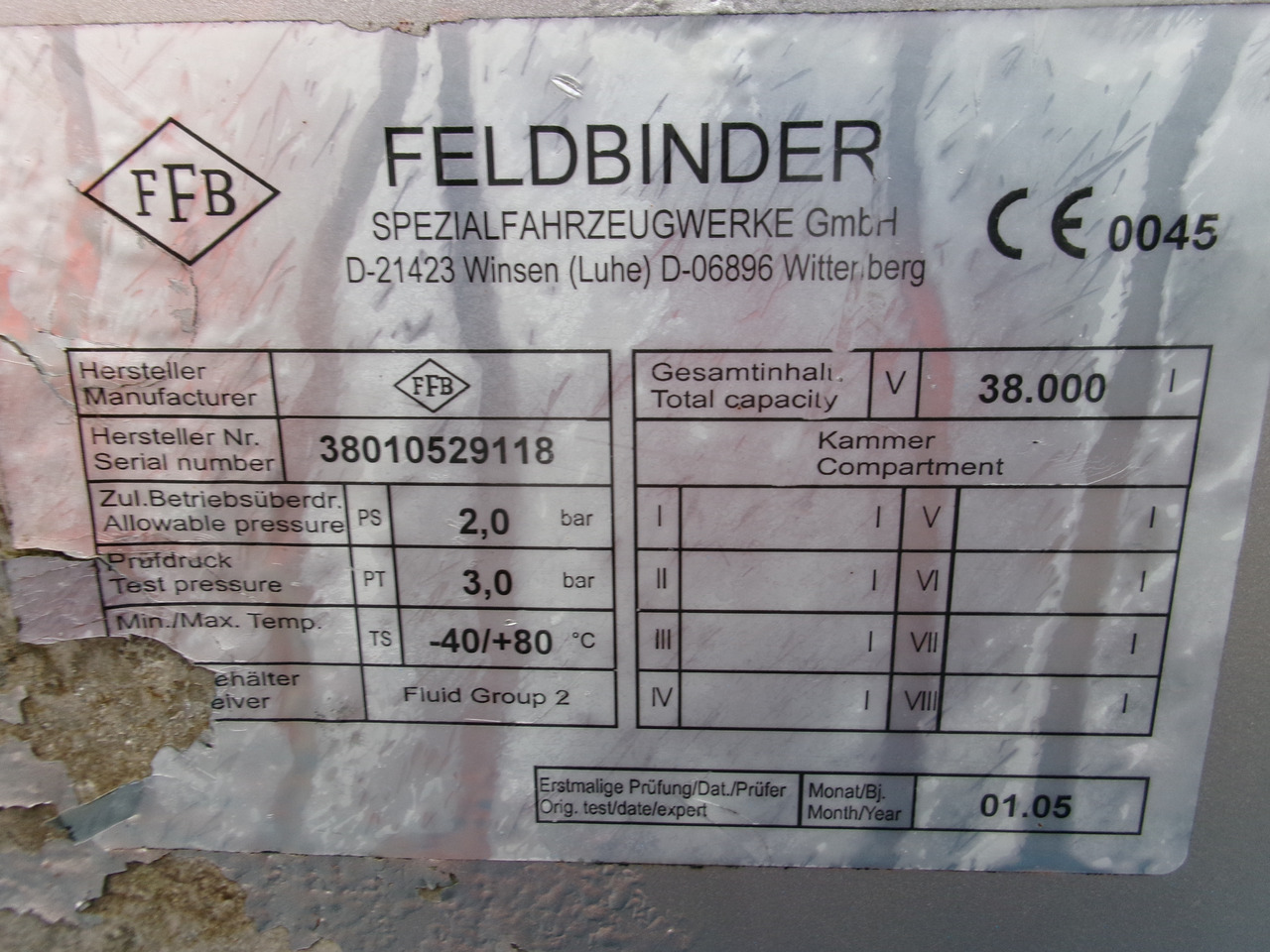 Leasing of Feldbinder Powder tank alu 38 m3 (tipping) Feldbinder Powder tank alu 38 m3 (tipping): picture 28