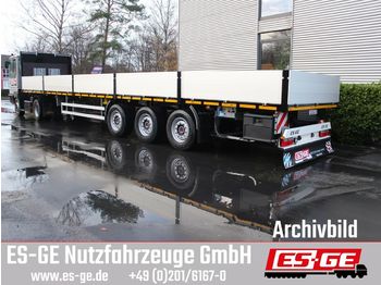 Flatbed semi-trailer ES-GE 3-Achs-Sattelanhänger - Bordwände - CV