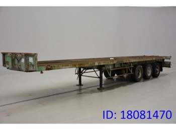 Dropside/ Flatbed semi-trailer Fruehauf Plateau Skelet 40': picture 1