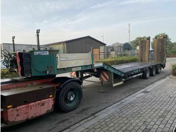 Low loader semi-trailer Kaiser 3 AXLE - STEEL SUSPENSION + HYDRAULIC RAMPS: picture 1