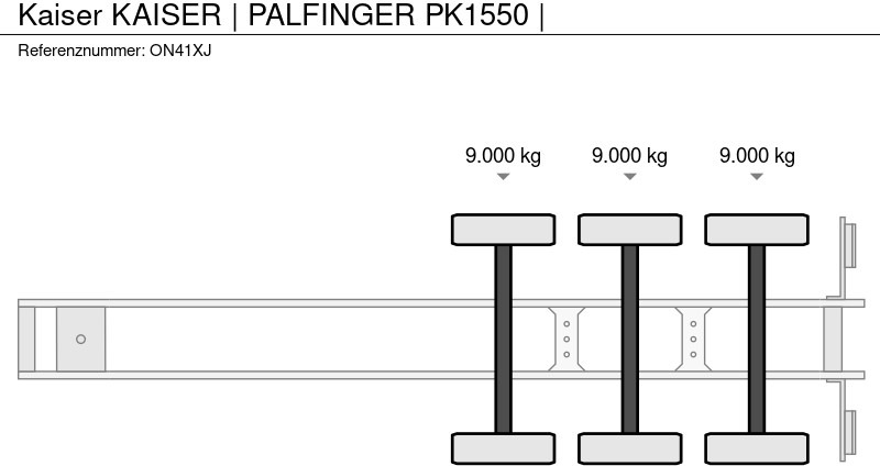 Dropside/ Flatbed semi-trailer Kaiser KAISER | PALFINGER  PK1550 |: picture 14