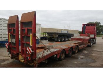 Semi-trailer low loader Goldhofer tieflader radmulden / Forst maschine
