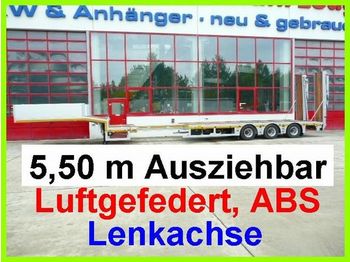 Möslein 3 Achs Satteltieflader, ausziehbar - Low loader semi-trailer
