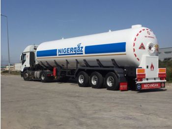 New Tanker semi-trailer for transportation of gas Micansan BIG DISCOUNT 2019 57 M3 SPECIAL 2 AXLE BOGGIE+ 1 AXLE SPRING LEA: picture 1