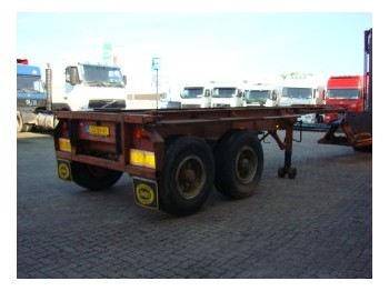 Container transporter/ Swap body semi-trailer Netam-Freuhauf open 20 ft container chassis: picture 1