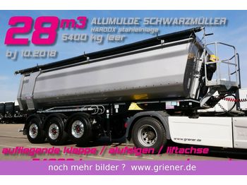 Tipper semi-trailer Schwarzmüller K serie /ALUMULDE 5400 KG 28m³/ HARDOX LIFT: picture 1