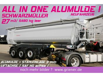New Tipper semi-trailer Schwarzmüller K serie /ALUMULDE 5480 KG 27m³/STAHLEINLAGE HARD: picture 1