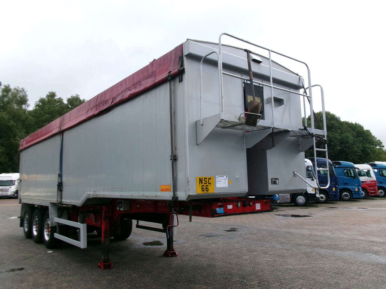 Tipper semi-trailer Wilcox Tipper trailer alu 55 m3 + tarpaulin: picture 2
