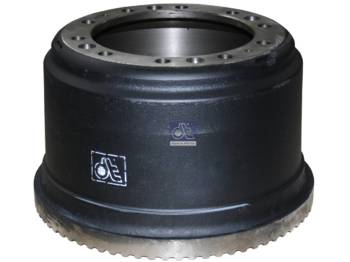 Brake drums DT Spare Parts 5.21206 Brake drum D: 420 mm, 10 bores, b: 24 mm, P: 335 mm, d: 285 mm, H: 314 mm, B: 254 mm