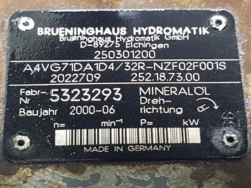 Hydraulics Brueninghaus Hydromatik A4VG71DA1D4/32R-R902022709-Drive pump/Fahrpumpe: picture 6