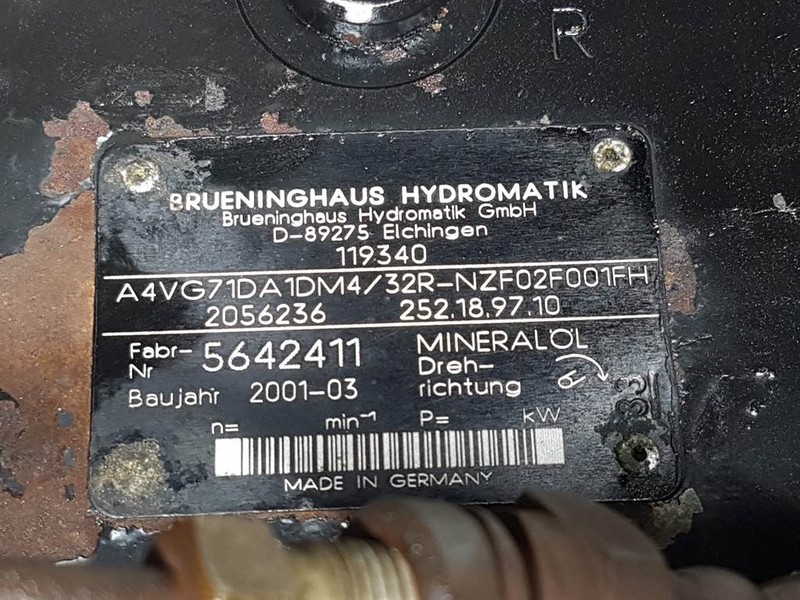Hydraulics for Construction machinery Brueninghaus Hydromatik A4VG71DA1DM4/32R: picture 5