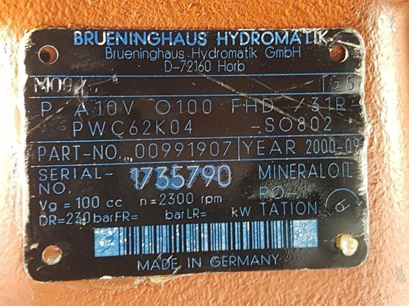 Hydraulics Brueninghaus Hydromatik P A10VO100FHD/31R-R910991907-Load sensing pump: picture 5