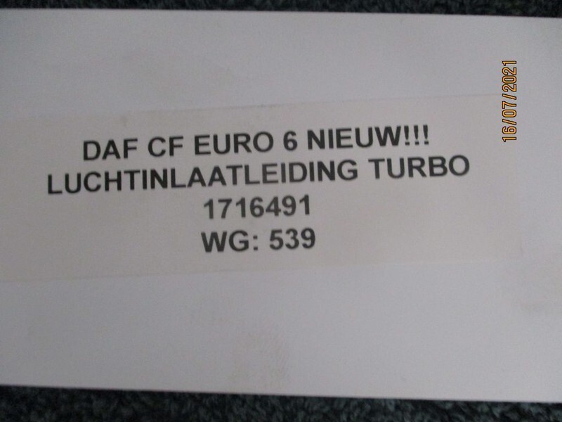 Air intake system DAF 1716491 LUCHTINLAATLEIDING TURBO EURO 6 NIEUW!!!: picture 2