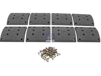 New Brake shoes for Bus DT Spare Parts 4.91137 Drum brake lining kit, axle kit W: 220 mm, S: 17 mm: picture 1