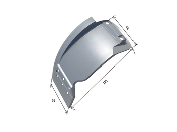 Fender MERCEDES ACTROS MP1 / MP2 / MP3 MUDGUARD RIGHT constructional 9438800906 / 9438812101 / 9418815201 / 9418815301