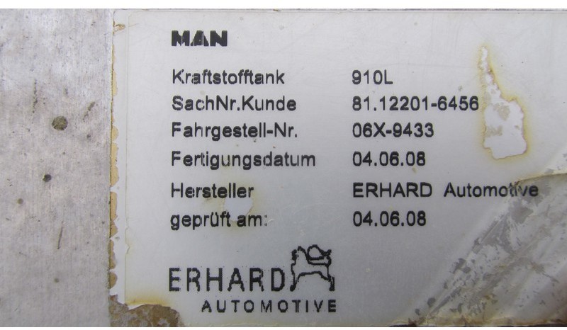 Fuel tank MAN 81.12201-6456 910L: picture 4