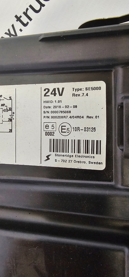 Spare parts for Truck MAN MAN TGX, TGX EURO6 emission tachograph, typ SE5000, by STONERIDGE electronics, road control system 12V/24V, 1381.7550303007,  A3C0604540020, A2C16768800, 0000785068, 900208R7, 81271016595, 81258177131: picture 2