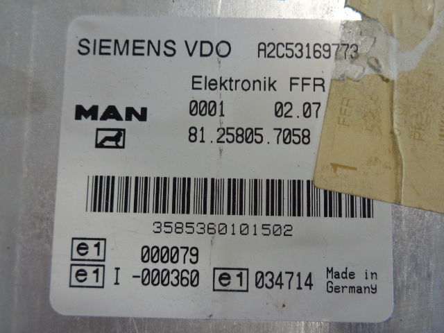 ECU for Truck MAN elektronik FFR control unit (WORLDWIDE DELIVERY): picture 2