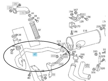 Muffler/ exhaust system Mercedes-Benz A6254902420