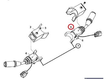 New Steering column switch for Backhoe loader New (522/04720): picture 1