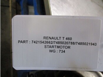 Starter for Truck Renault 7421542662/7485020788/7485021943 T 460 Euro 6 model 2018: picture 3